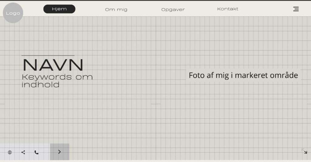 webskitse forside